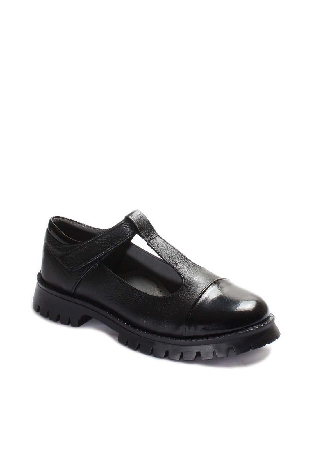 FST Genuine Leather Girl Casual Shoes 006XA911 Black Patent - Hammond