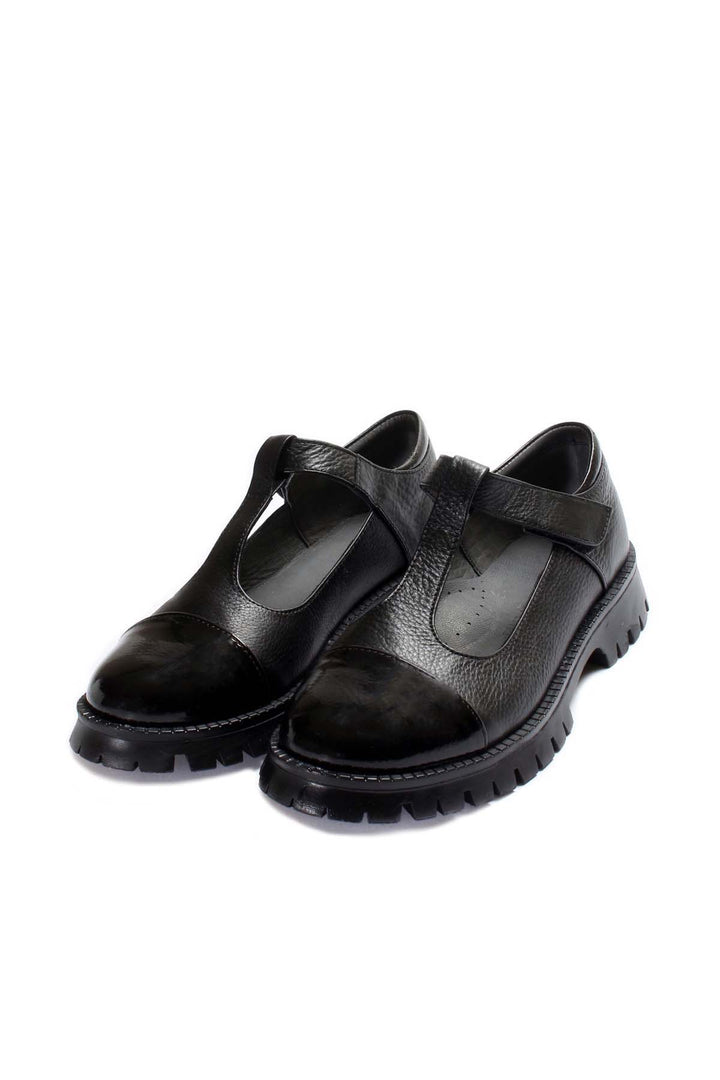 FST Genuine Leather Girl Casual Shoes 006XA911 Black Patent - Hammond