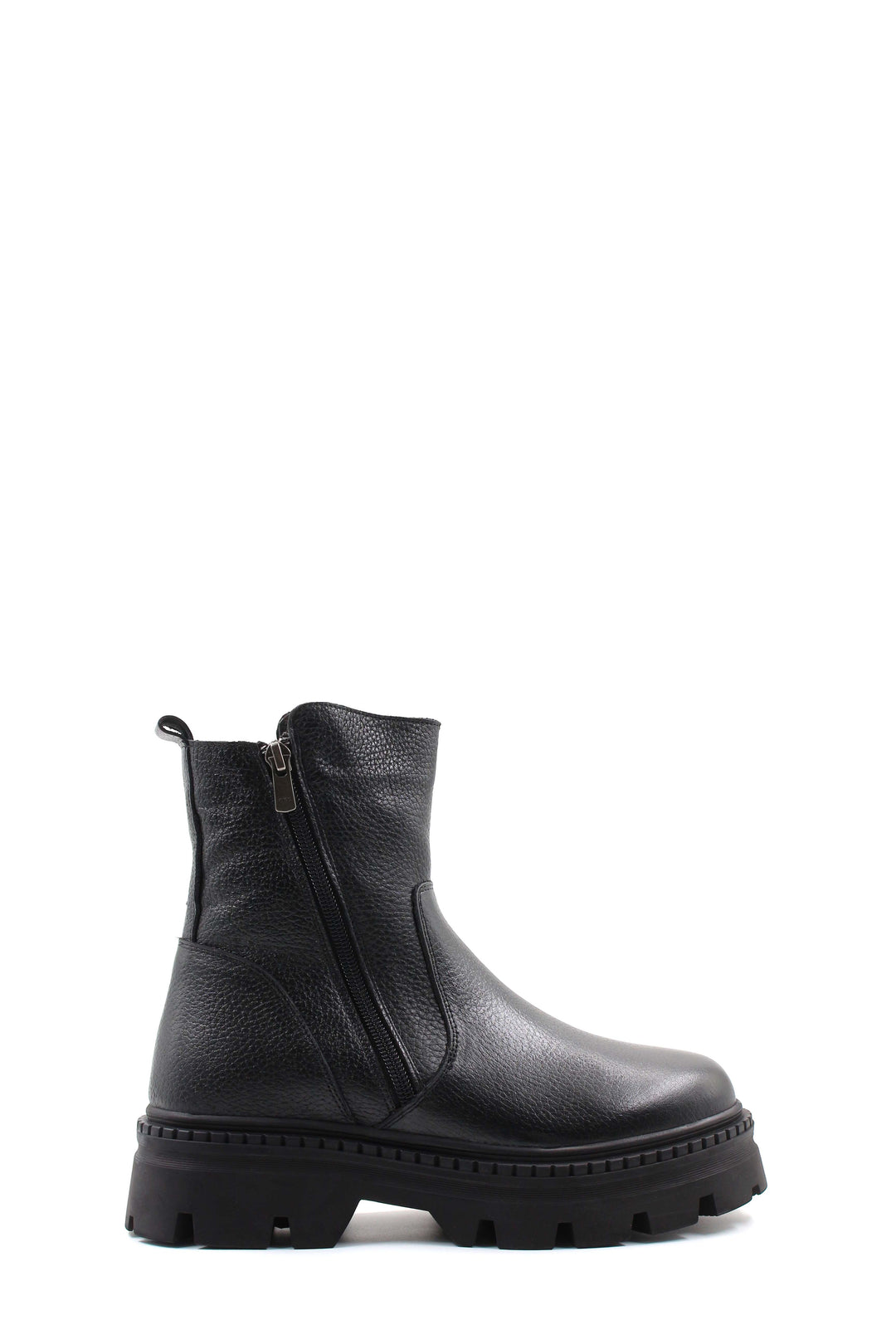 FST Genuine Leather Fur-Lined Women's Classic Boot 657KZA3002 Black Floter - Jesús María