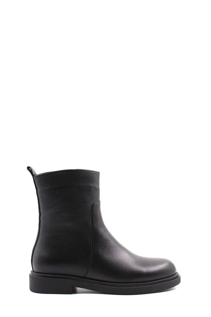 FST Genuine Leather Fur-Lined Women's Classic Boot 866KZA321 Black - Dublin