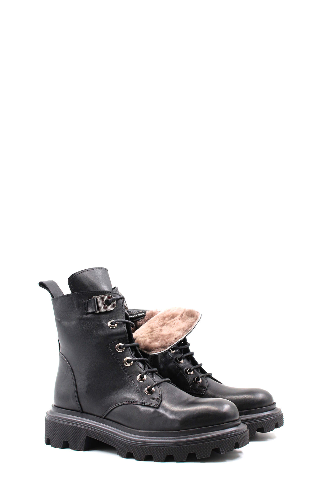 FST Genuine Leather Fur-Lined Women's Classic Boot 888KZA1414 Black - Roosendaal