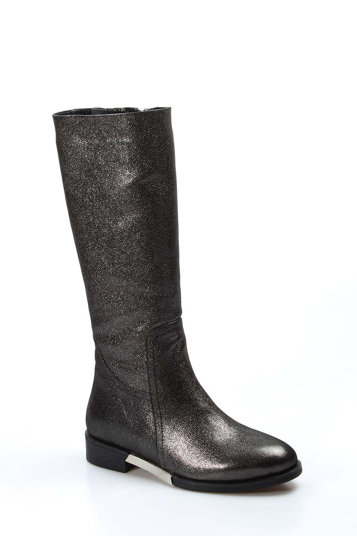 FST Genuine Leather Fur-Lined Women's Classic Boots 064KZA1001 Steel Satin - Leesburg