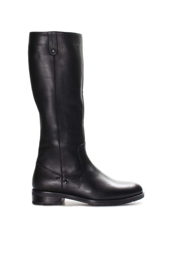 FST Genuine Leather Fur-Lined Women's Classic Boots 757KZA21076 Black - Pombal