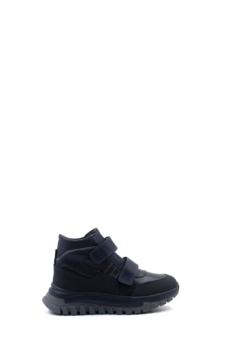 FST Genuine Leather Fur-lined Unisex Kids Classic Boot 612KFA1586-2 Navy Blue - New Haven