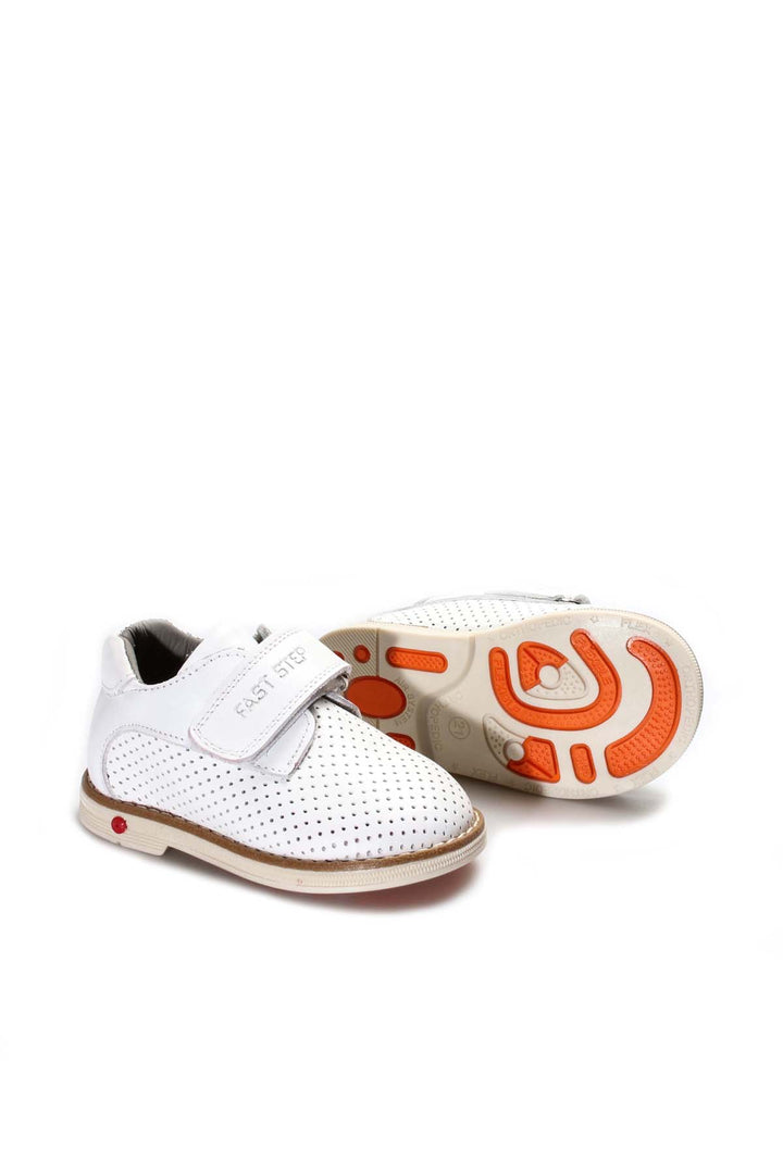 FST Genuine Leather Unisex Kids Casual Shoes 006PA23 White - Zaandam