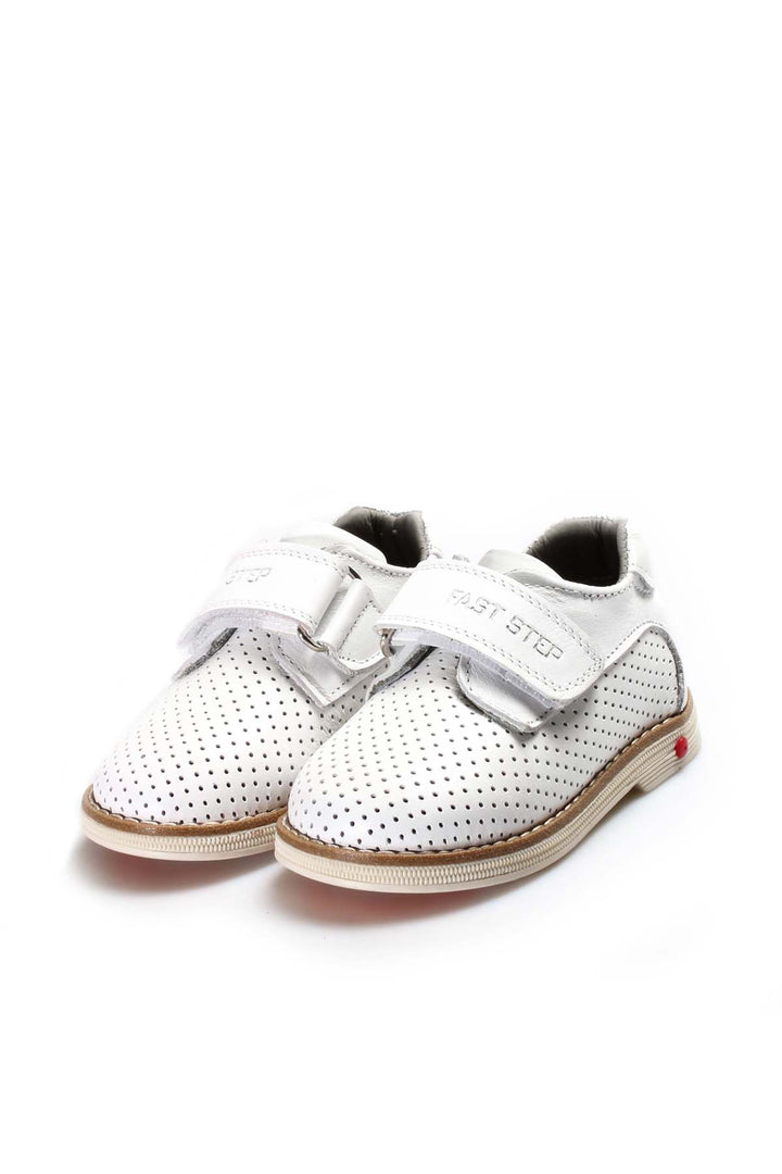 FST Genuine Leather Unisex Kids Casual Shoes 006PA23 White - Zaandam