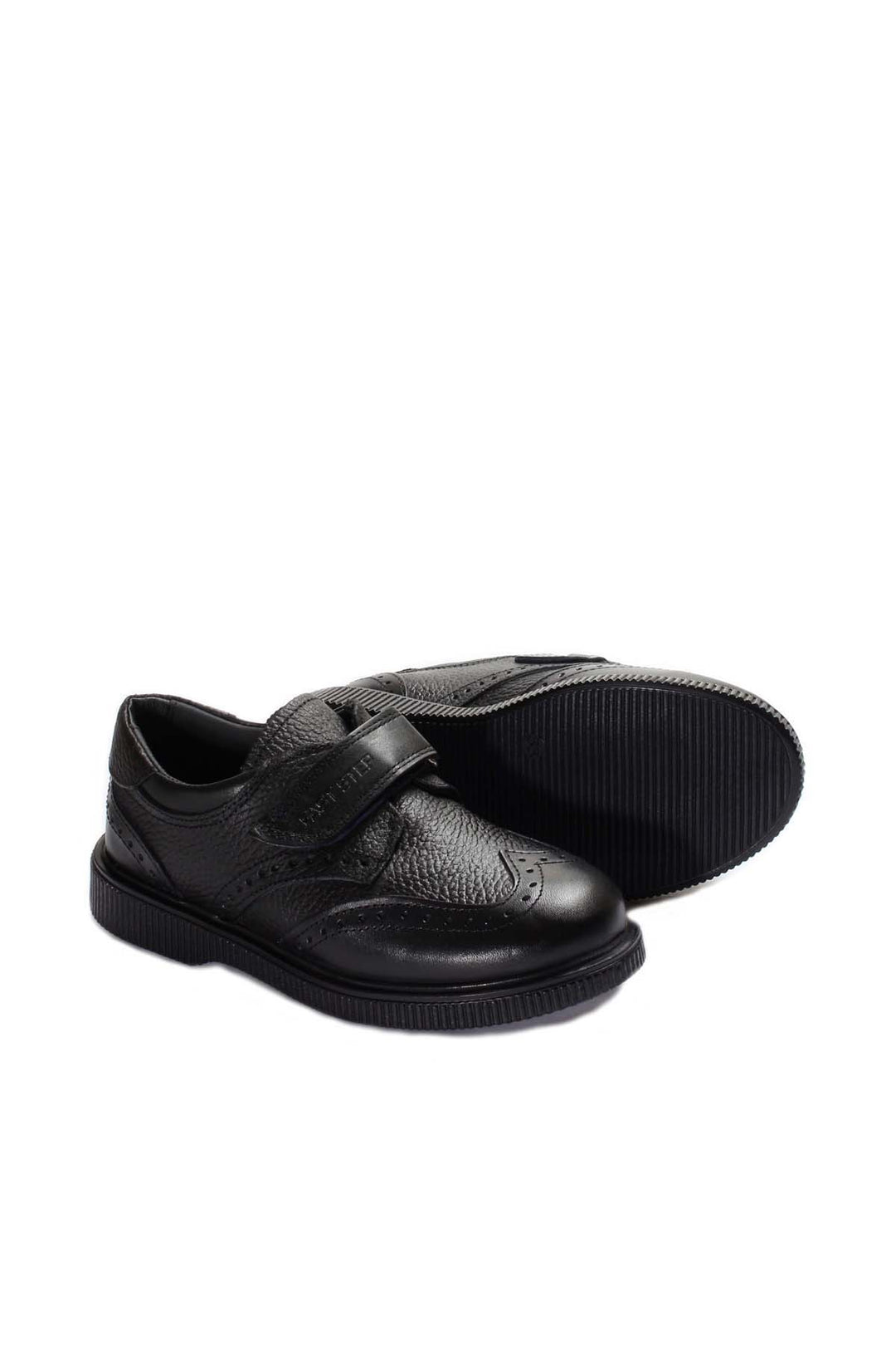 FST Genuine Leather Unisex Kids Casual Shoes 006XA914 Black - Wolverhampton