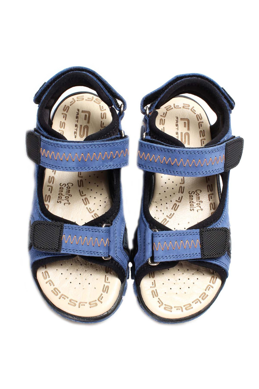 FST Genuine Leather Unisex Kids Classic Sandal 574XCA1005 Blue - Andover