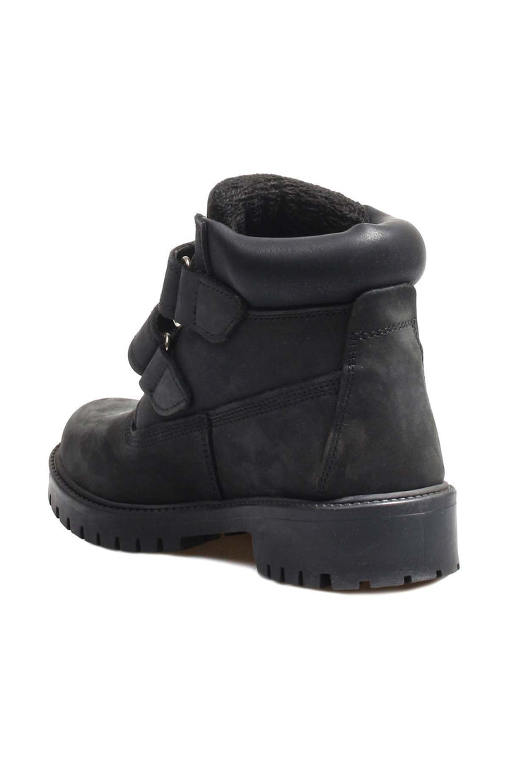 FST Genuine Leather Unisex Kids Worker Boots 006SFA1001 Black Nubuck - Montclair