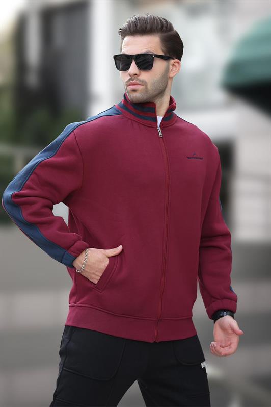 MDX Burgundy Half Fisherman воротник на молнии