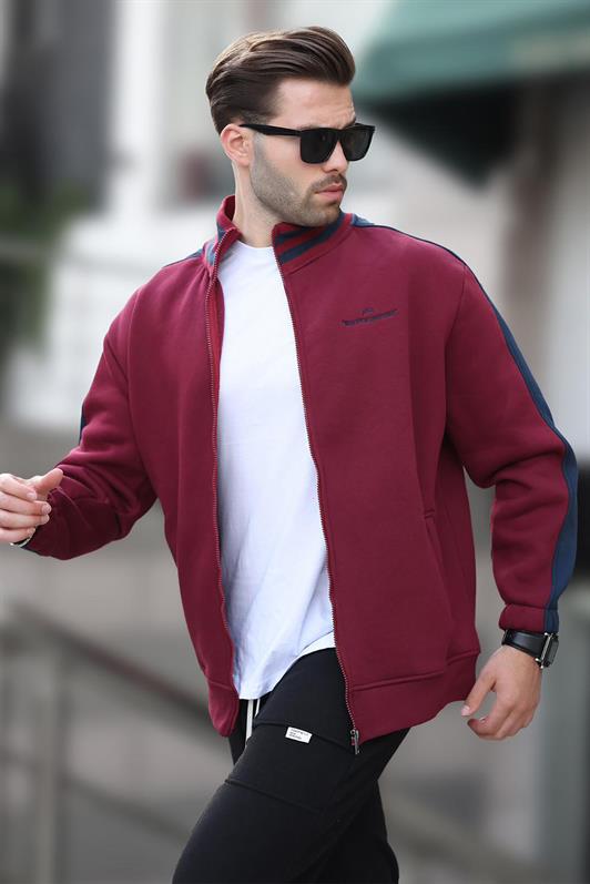 MDX Burgundy Half Fisherman воротник на молнии