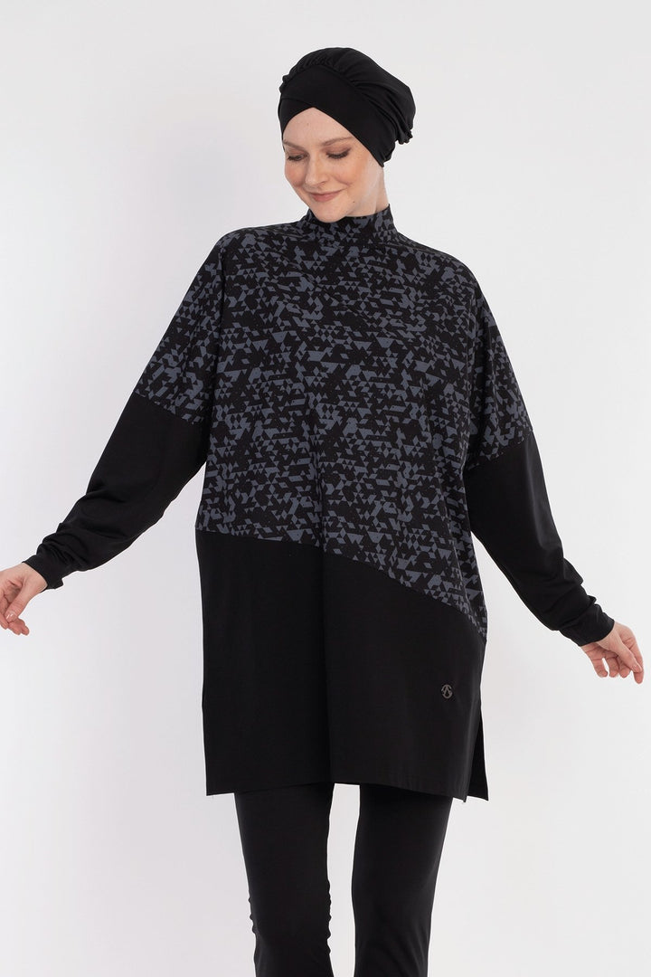 MDS Women 6059 Black Burkini - Brick