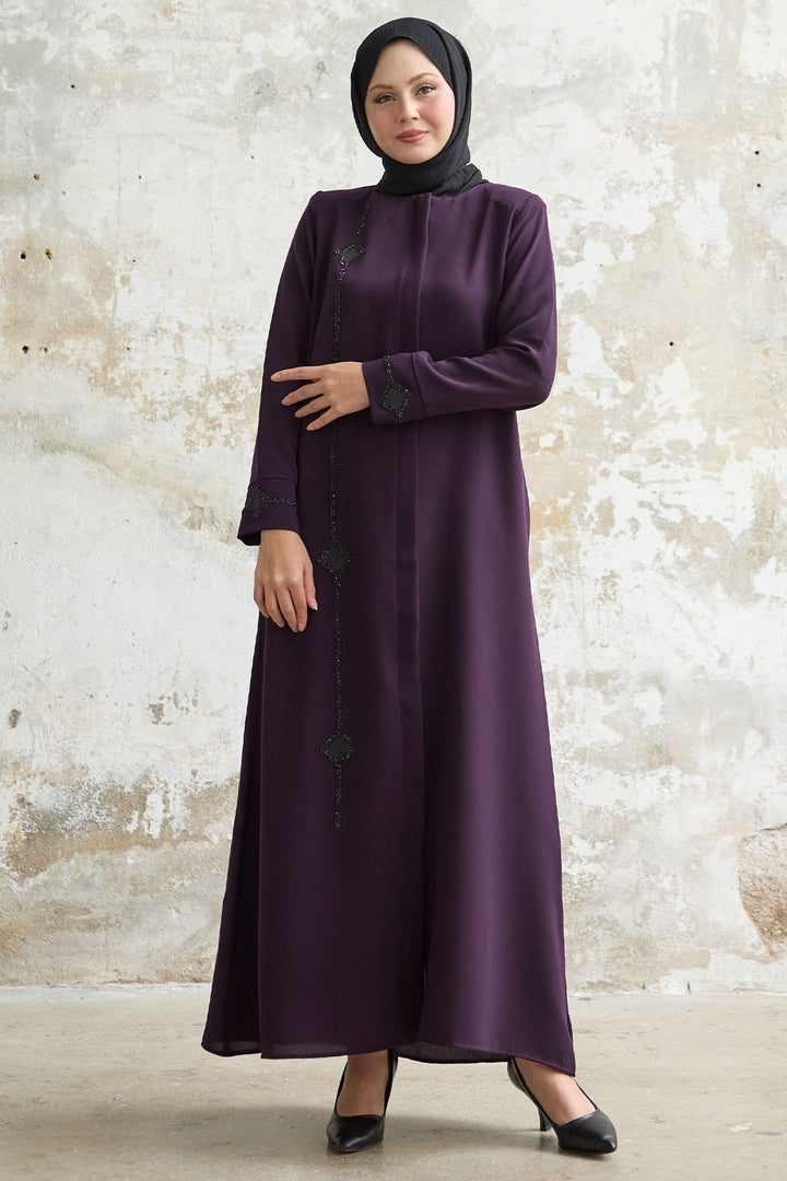 MDS Women Baklava detail Stone Purple Cloak - Albi