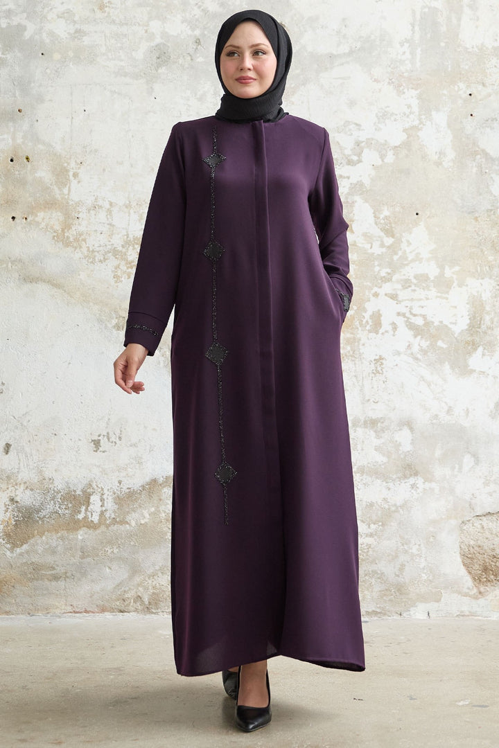 MDS Women Baklava detail Stone Purple Cloak - Albi