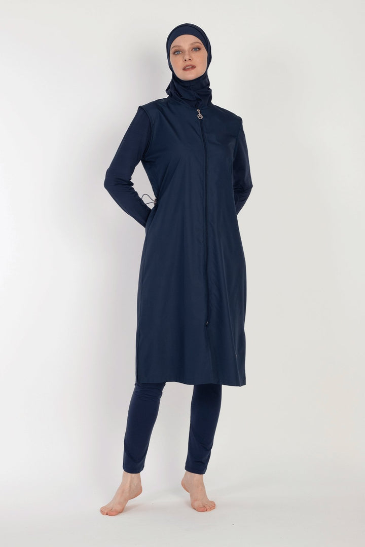 MDS Women 6045A Dark Blue Burkini - Greenville