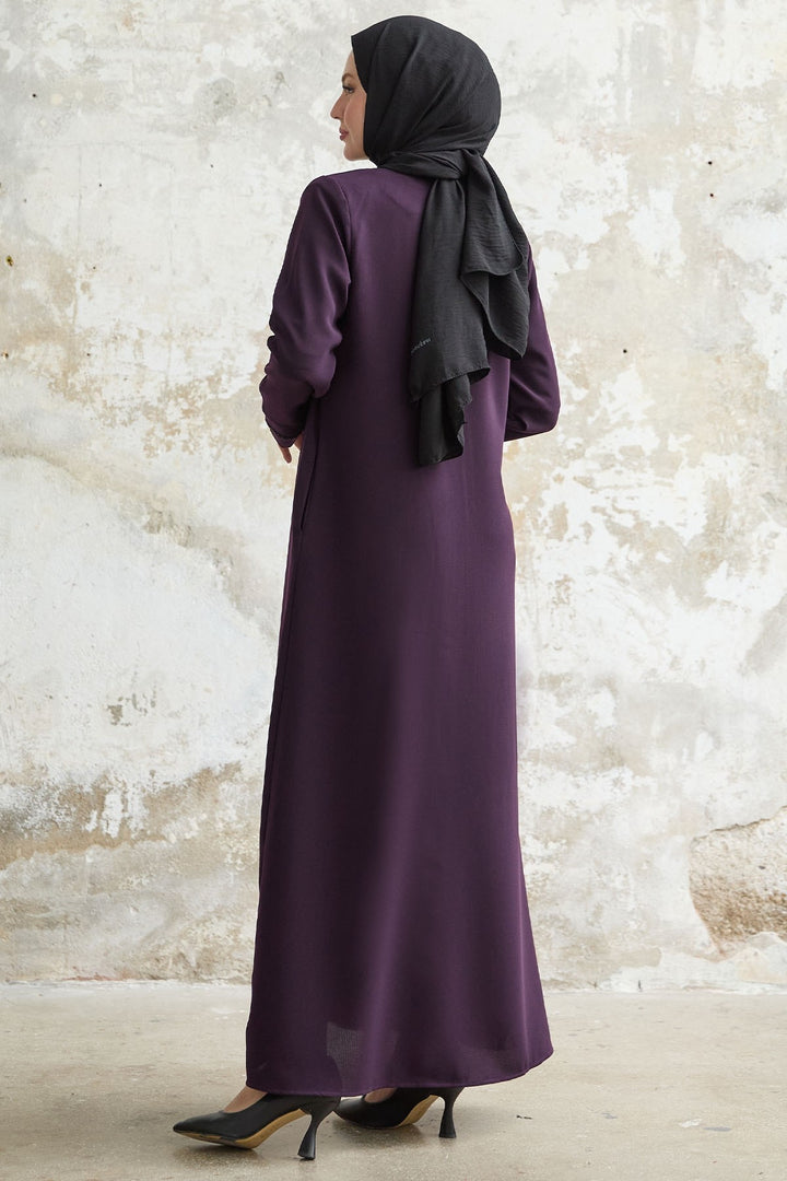 MDS Women Baklava detail Stone Purple Cloak - Albi