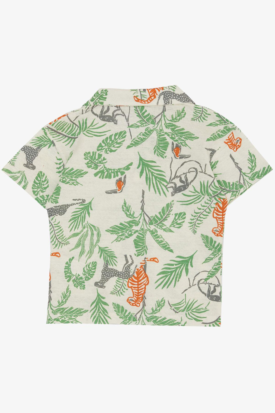 BRE Jack Lions Boy's T-shirt Forest Themed Animal Patterned 1.5-5 Years, Ecru - Stralsund