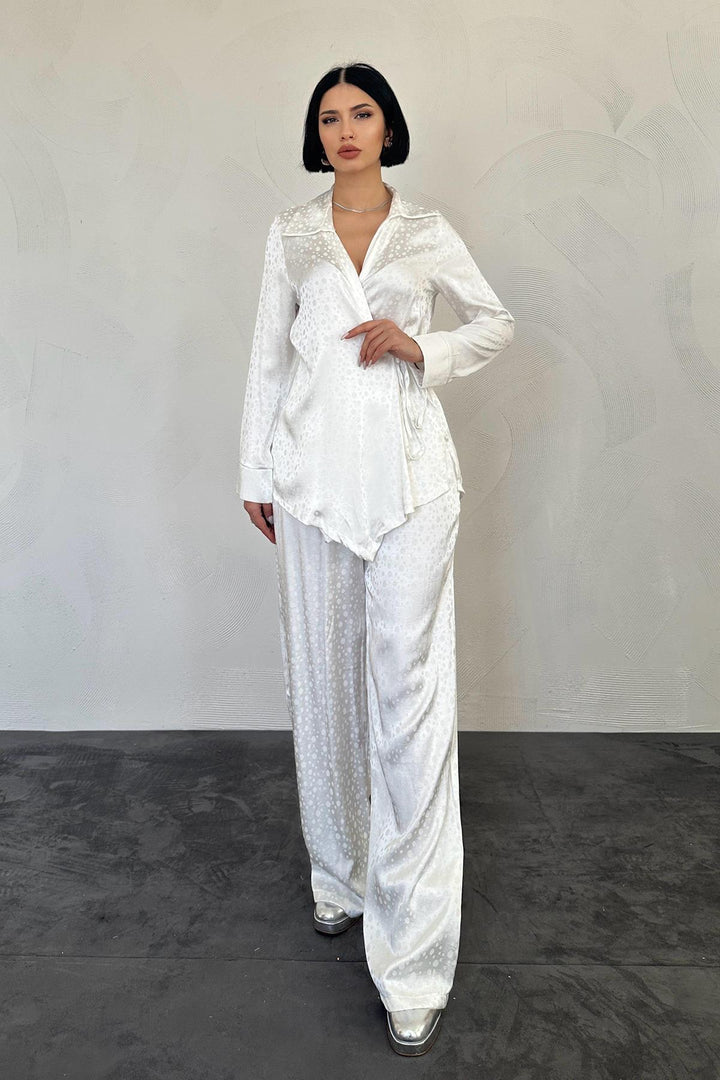 ELS Embroidered Lace Set - White - Mariano Escobedo