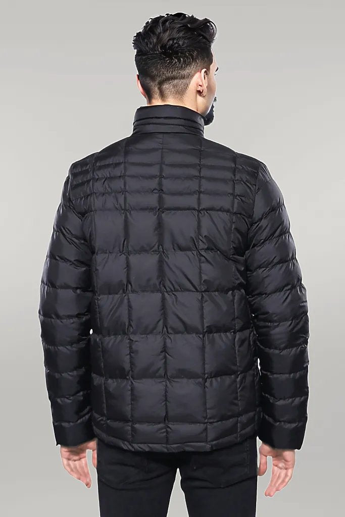 WSS Quilted Black Men Winter Coat  - Singen