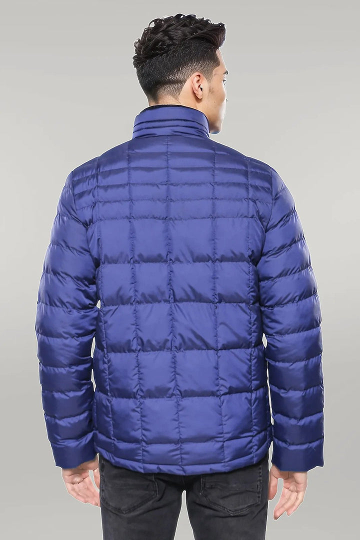 WSS Quilted Blue Men Winter Coat  - Singen