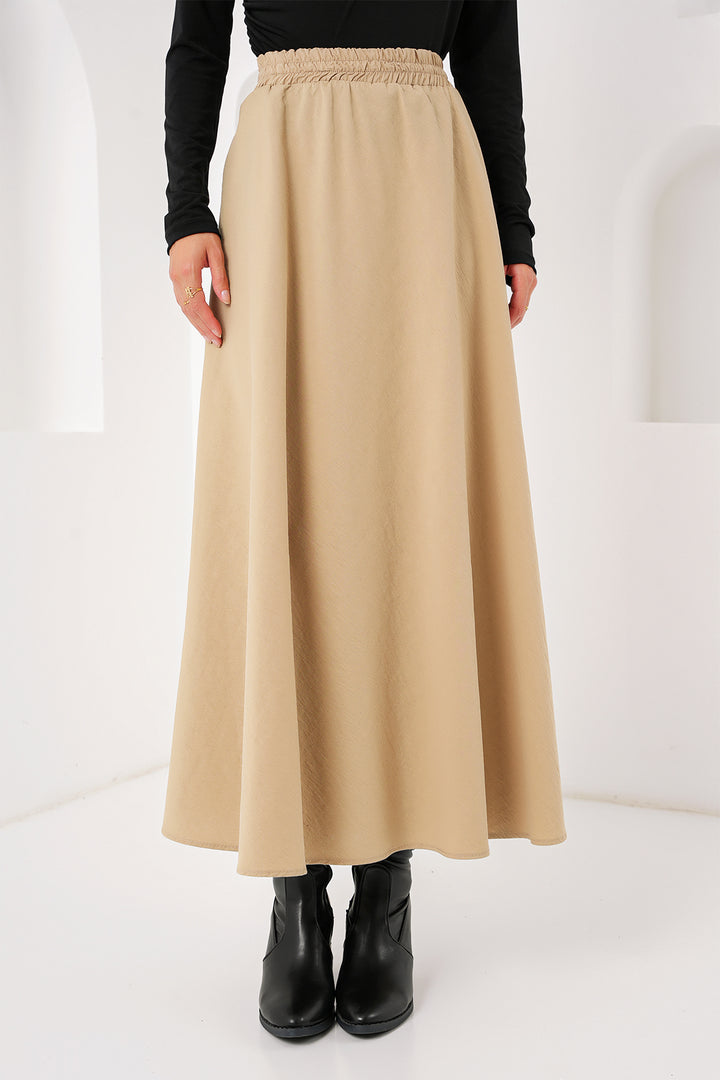 BGD Women Woman Pocket Detailed Long Skirt 8024 - Camel - Avondale