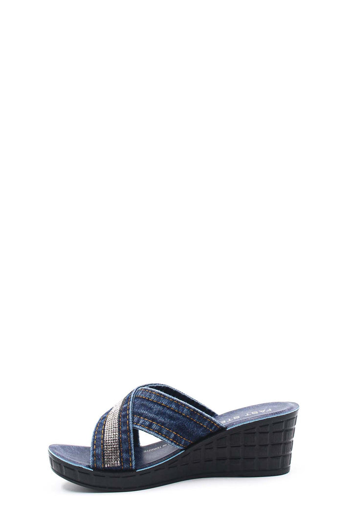 FST Woman Flat Slippers 158ZA709 Denim - Friendswood