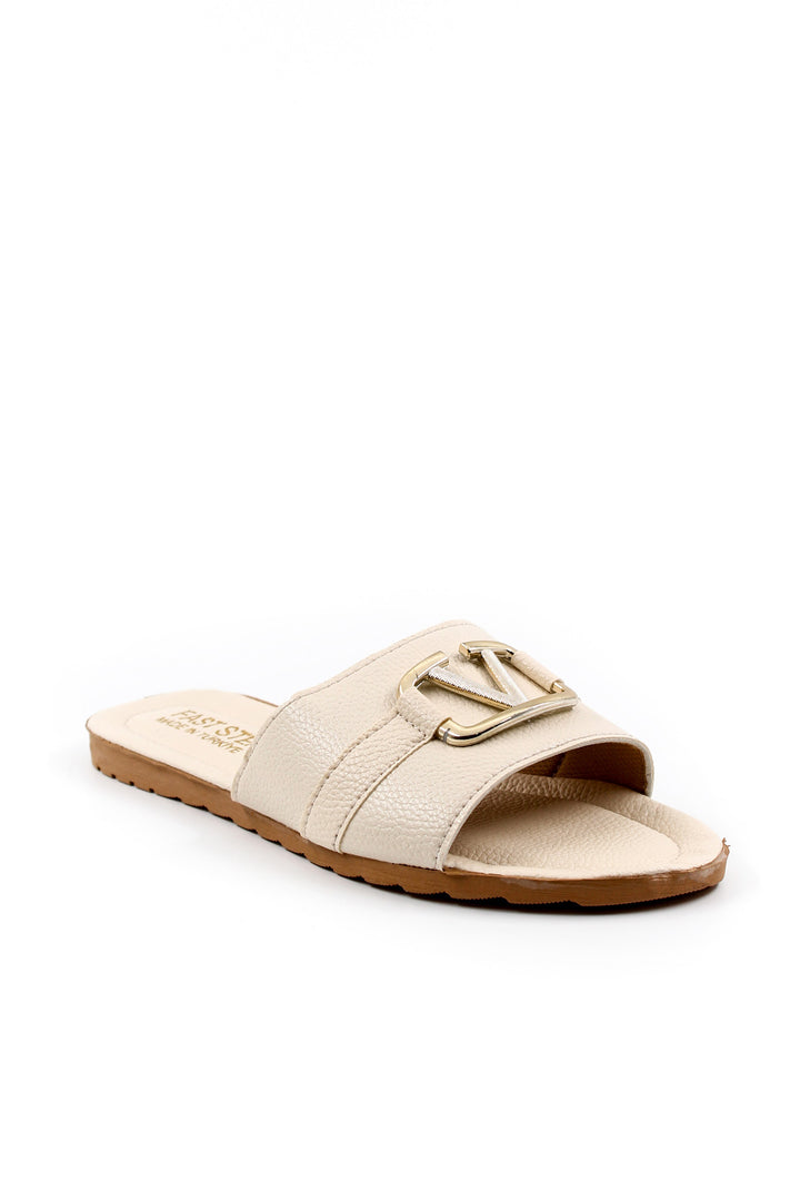 FST Woman Flat Slipper 935ZA120 Beige - Kalamáta