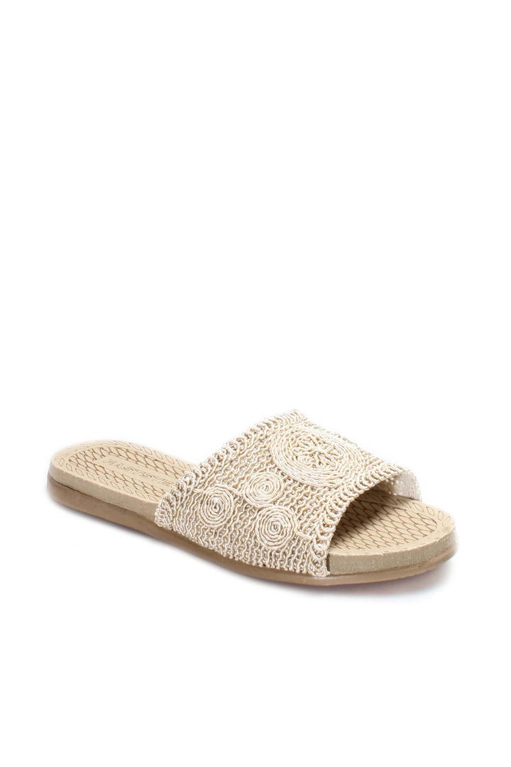 FST Woman Flat Slippers 935ZA370 Beige - Lakeland