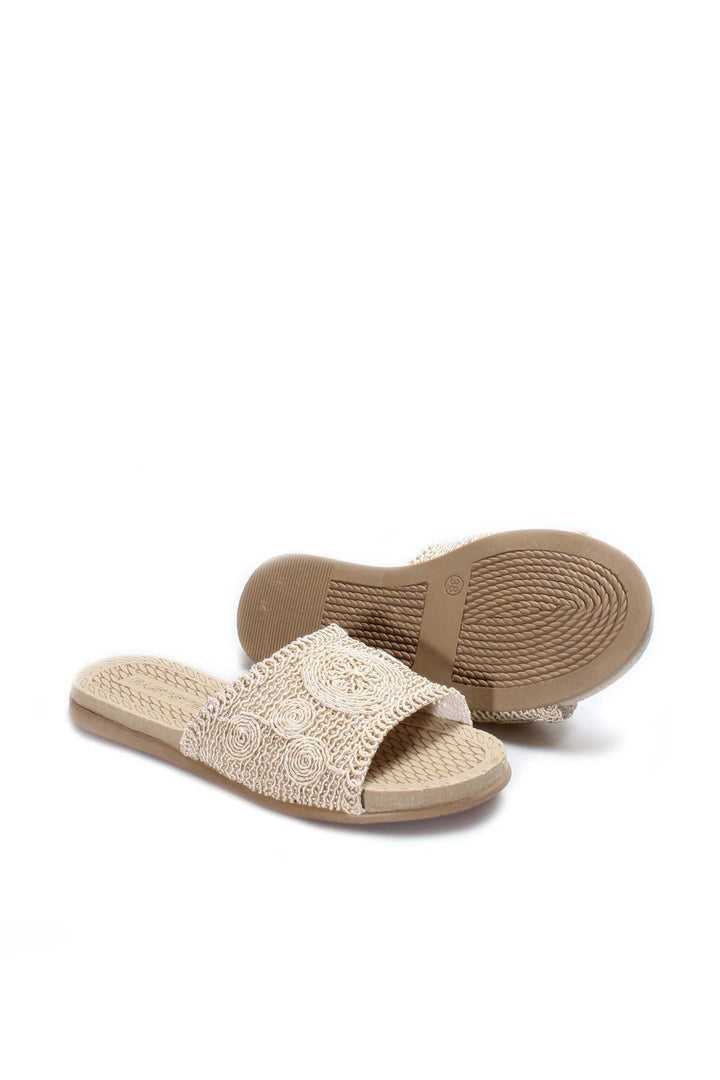 FST Woman Flat Slippers 935ZA370 Beige - Lakeland