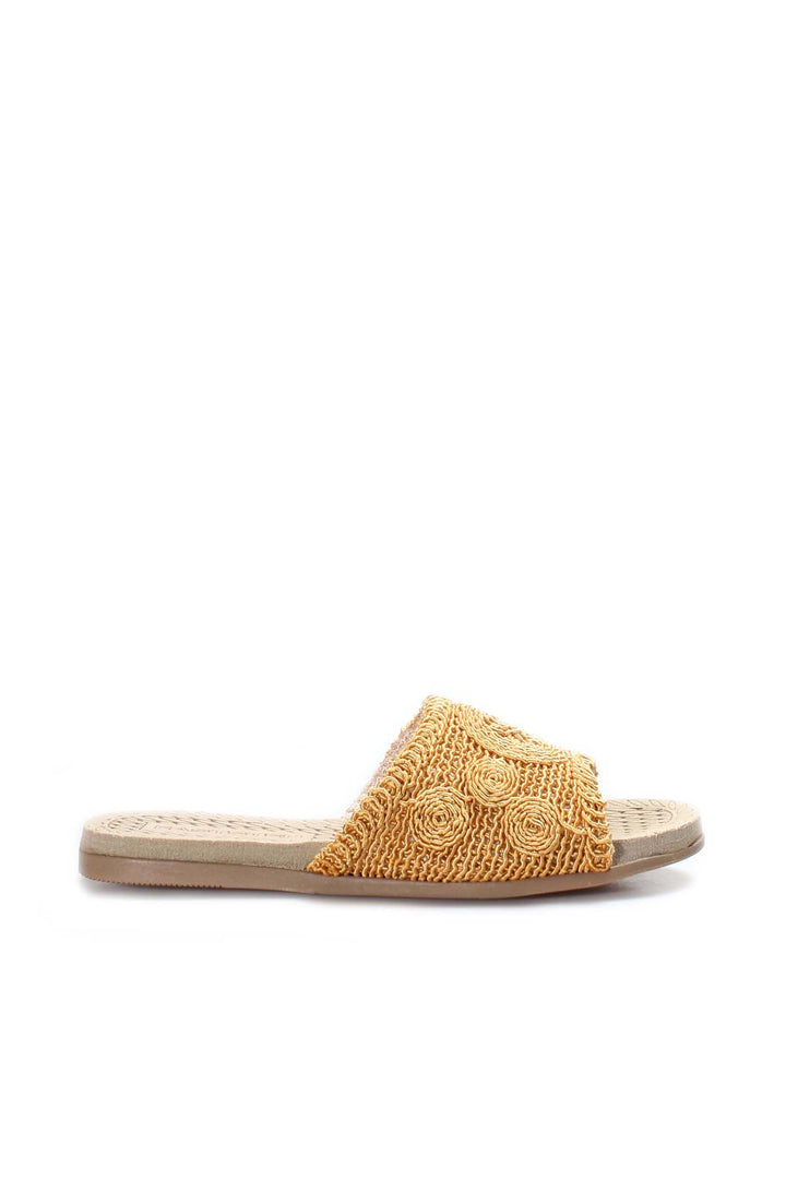 FST Woman Flat Slippers 935ZA370 Mustard - Keighley