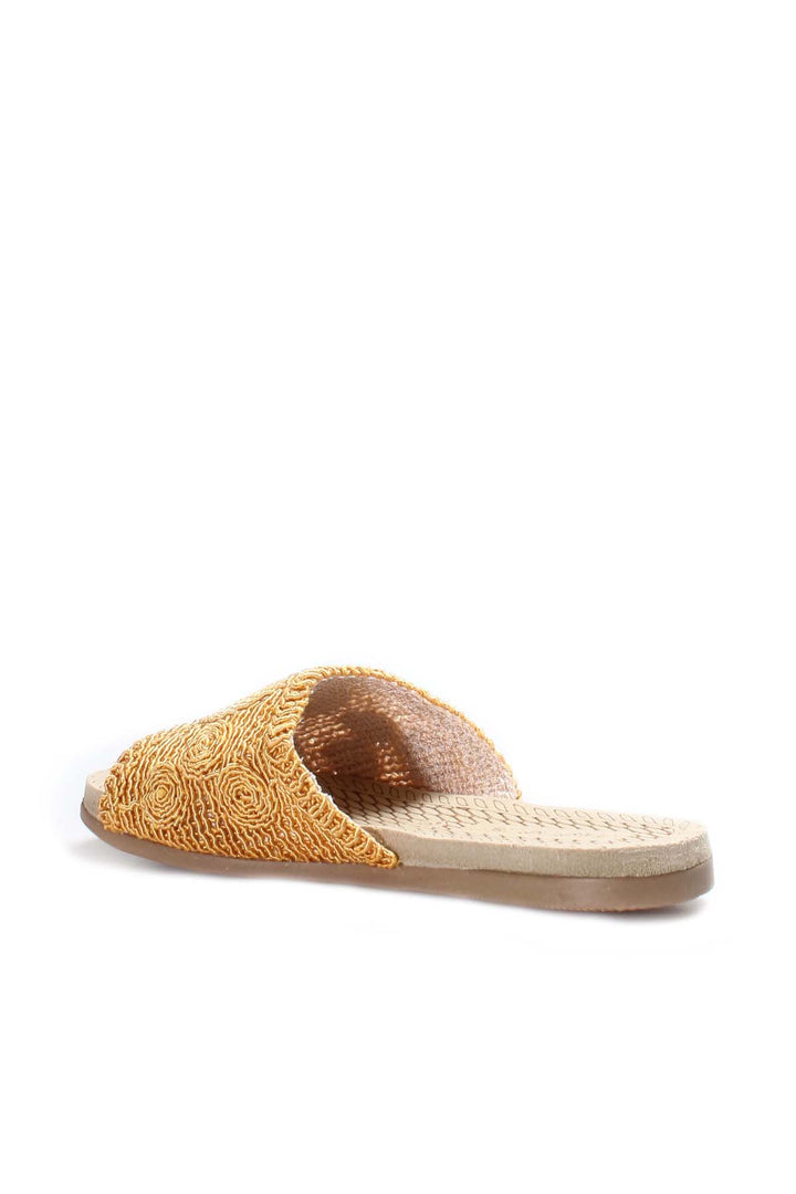 FST Woman Flat Slippers 935ZA370 Mustard - Keighley