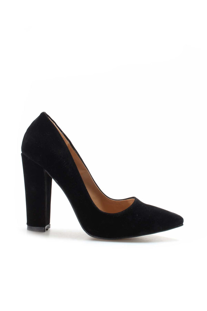 FST Woman Thick Heeled Shoe 610ZA1801 Black Suede - Albany