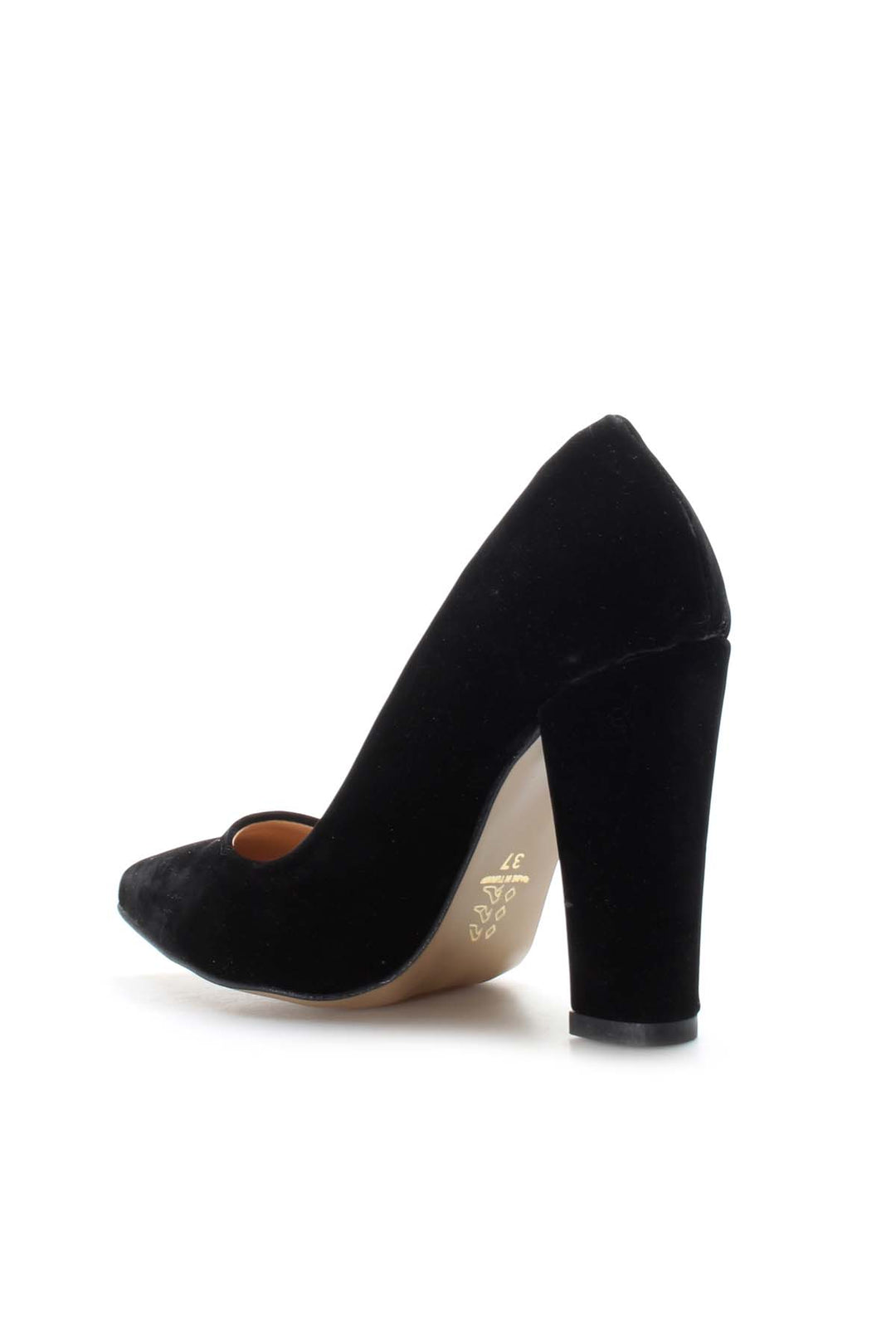 FST Woman Thick Heeled Shoe 610ZA1801 Black Suede - Albany