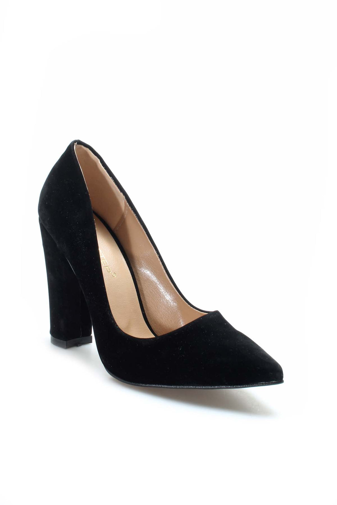 FST Woman Thick Heeled Shoe 610ZA1801 Black Suede - Albany