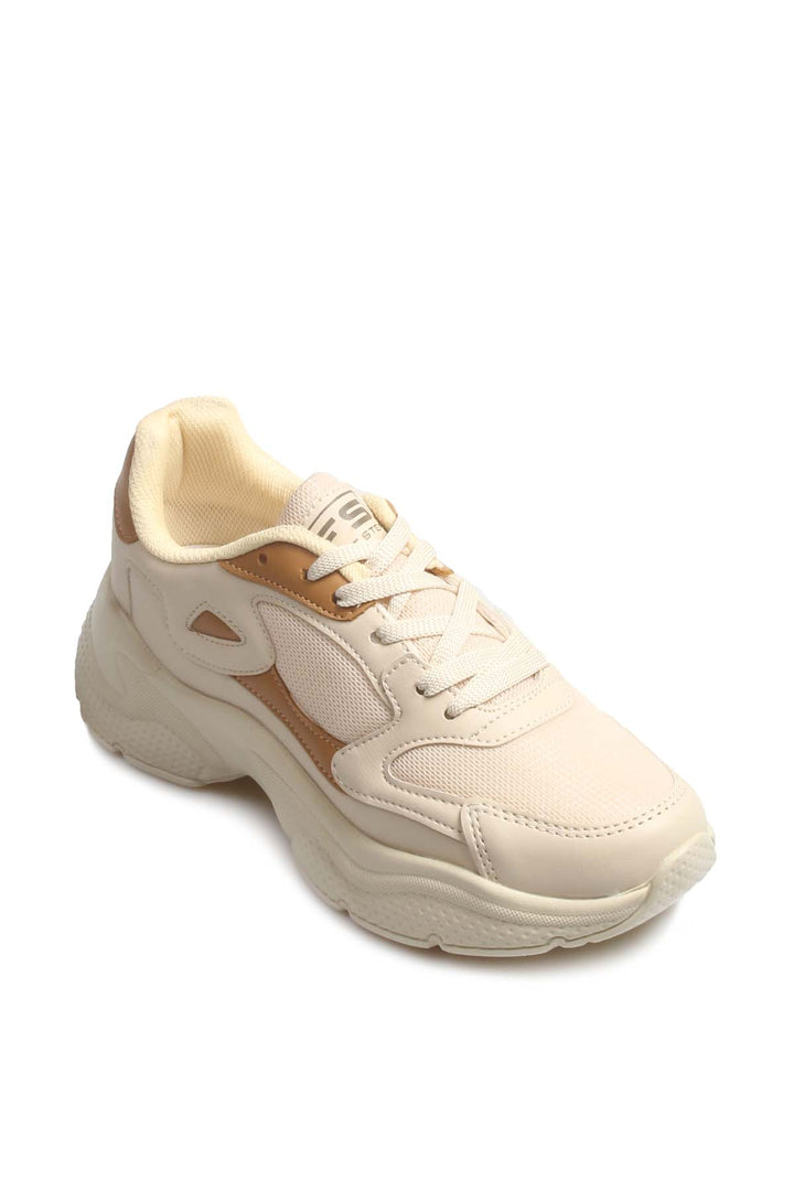 FST Women's Sneaker Shoes 666ZA152 Ecru Tan - Barcellona-Pozzo di Gotto