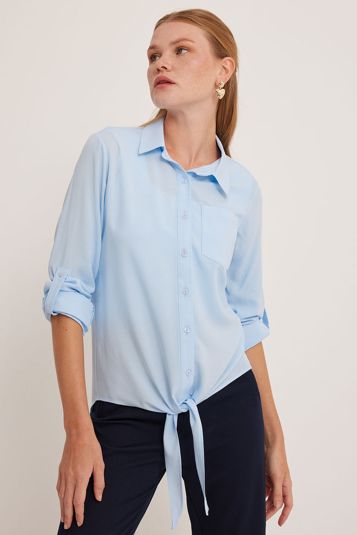 BGD Women Woman Blue Viscose Shirt 20237 - Avondale