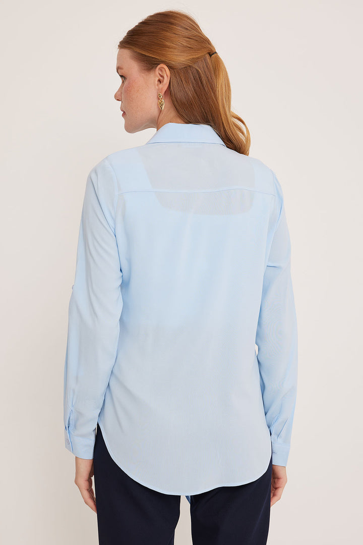 BGD Women Woman Blue Viscose Shirt 20237 - Avondale