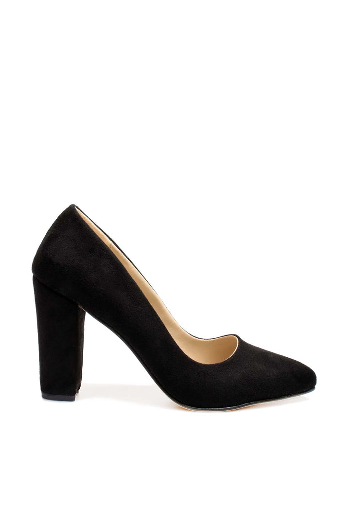 FST Woman High Heel Shoes 961ZA554 Black Suede - Vittoria