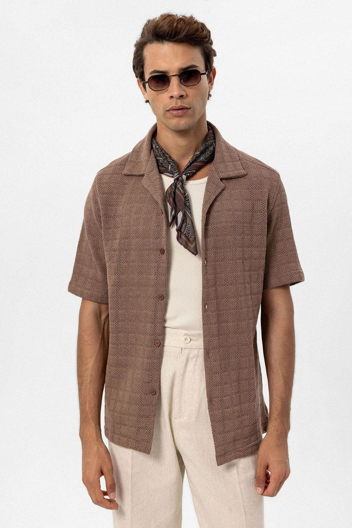 ANT Apache Collar Square Knitted Men's Shirt - Turin