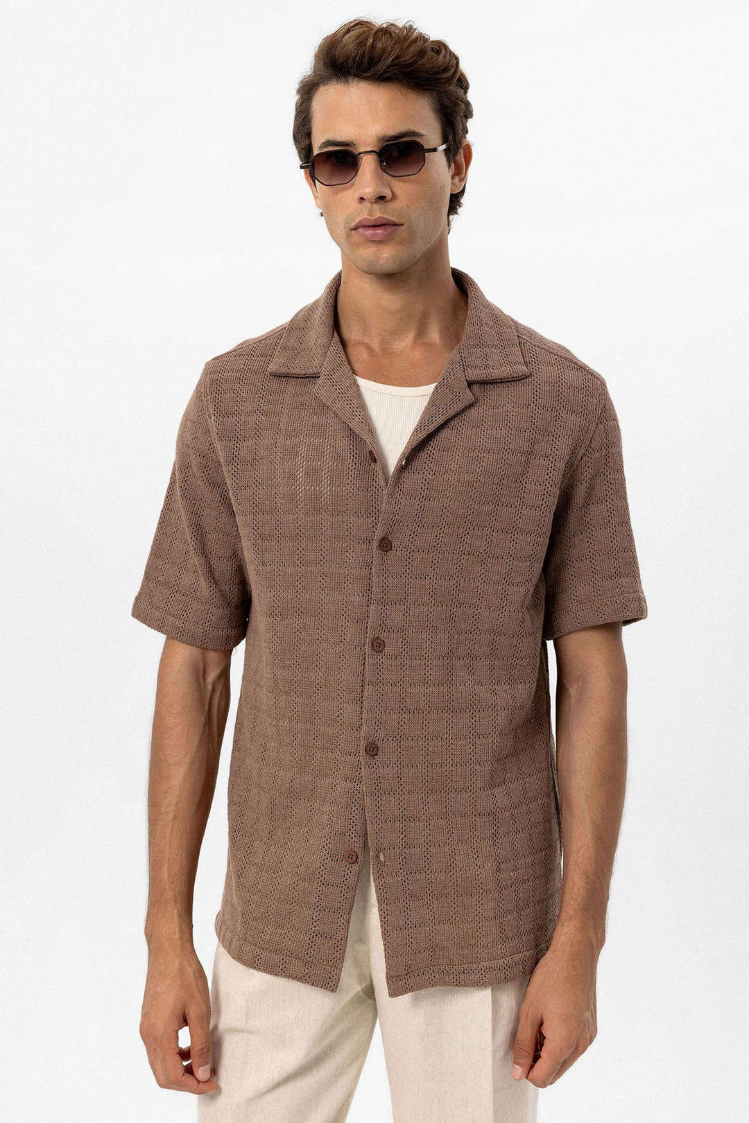 ANT Apache Collar Square Knitted Men's Shirt - Turin