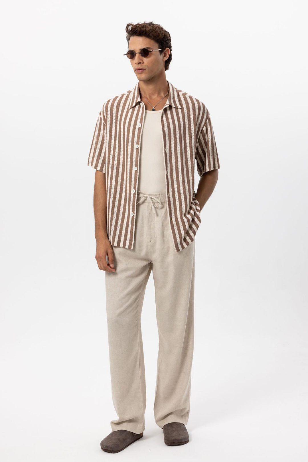 ANT Oversized Openwork Striped Men's Shirt - Winsford