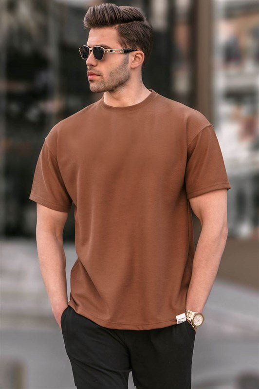 MDX Brown Regular Fit Basic Men's T-Shirt 6099 - East Orange