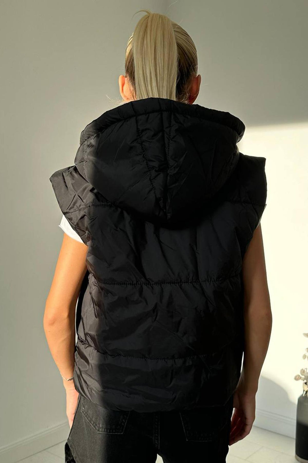 ELS Hooded Puffer Vest - Black - Rock Island