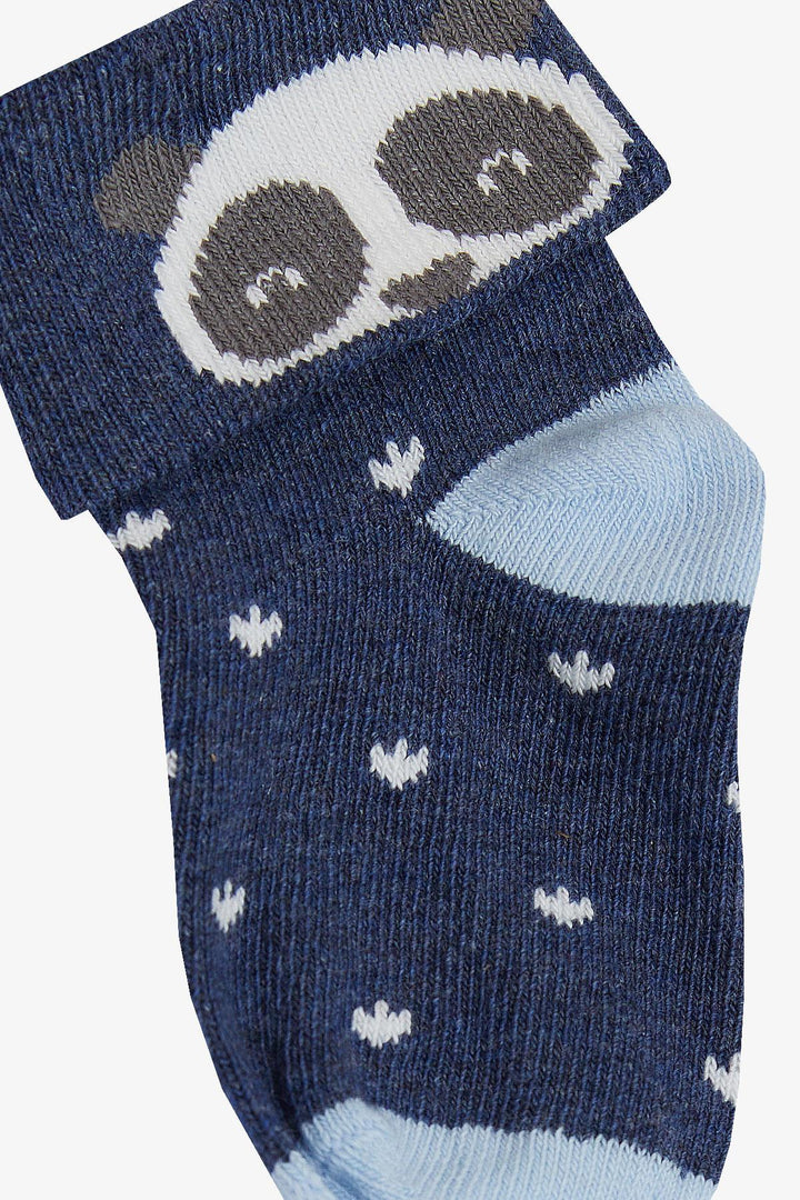 BRE Katamino Baby Boy Socks 2 Pairs Cute Panda Printed 0-24 Months, Mixed Color - Upper Arlington