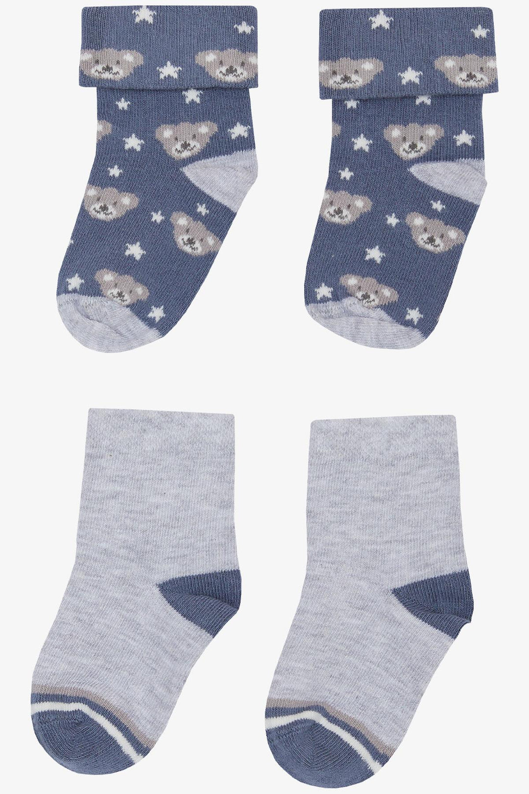 BRE Katamino Baby Boy Socks 2 Pairs Cute Koala Printed 0-24 Months, Mixed Color - Alcalá de Henares