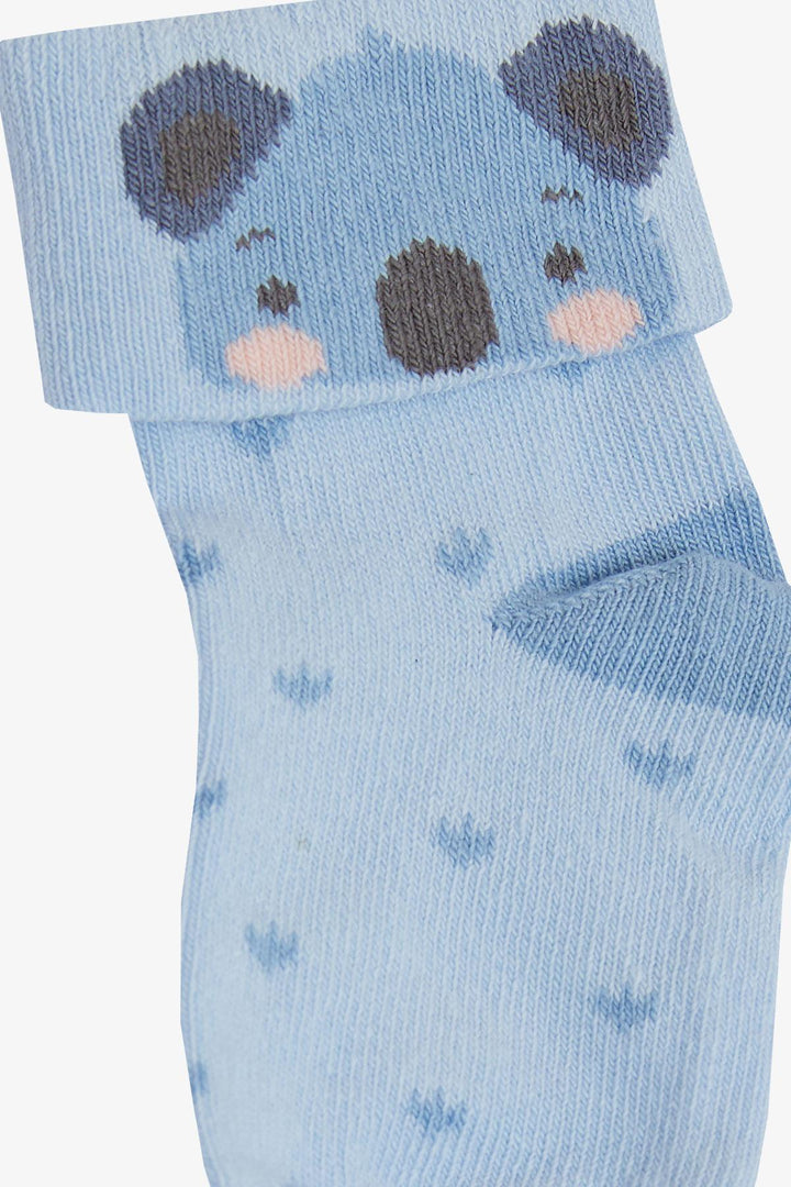 BRE Katamino Baby Boy Socks 2 Pairs Cute Koala Printed 0-24 Months, Blue - Ibiza