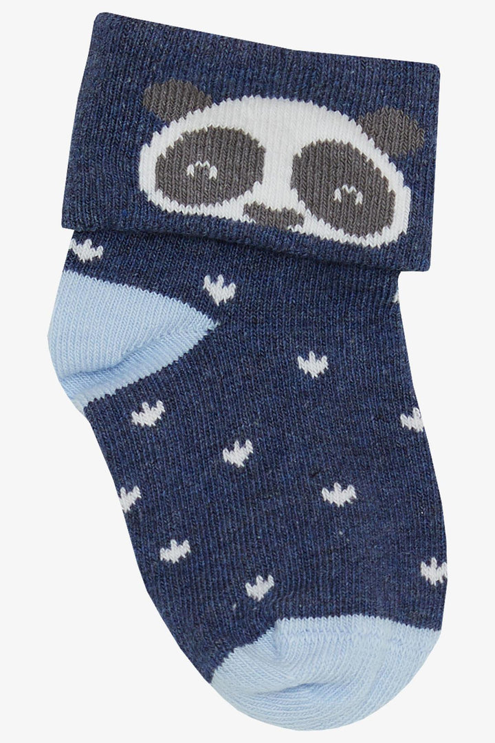 BRE Katamino Baby Boy Socks 2 Pairs Cute Panda Printed 0-24 Months, Mixed Color - Upper Arlington