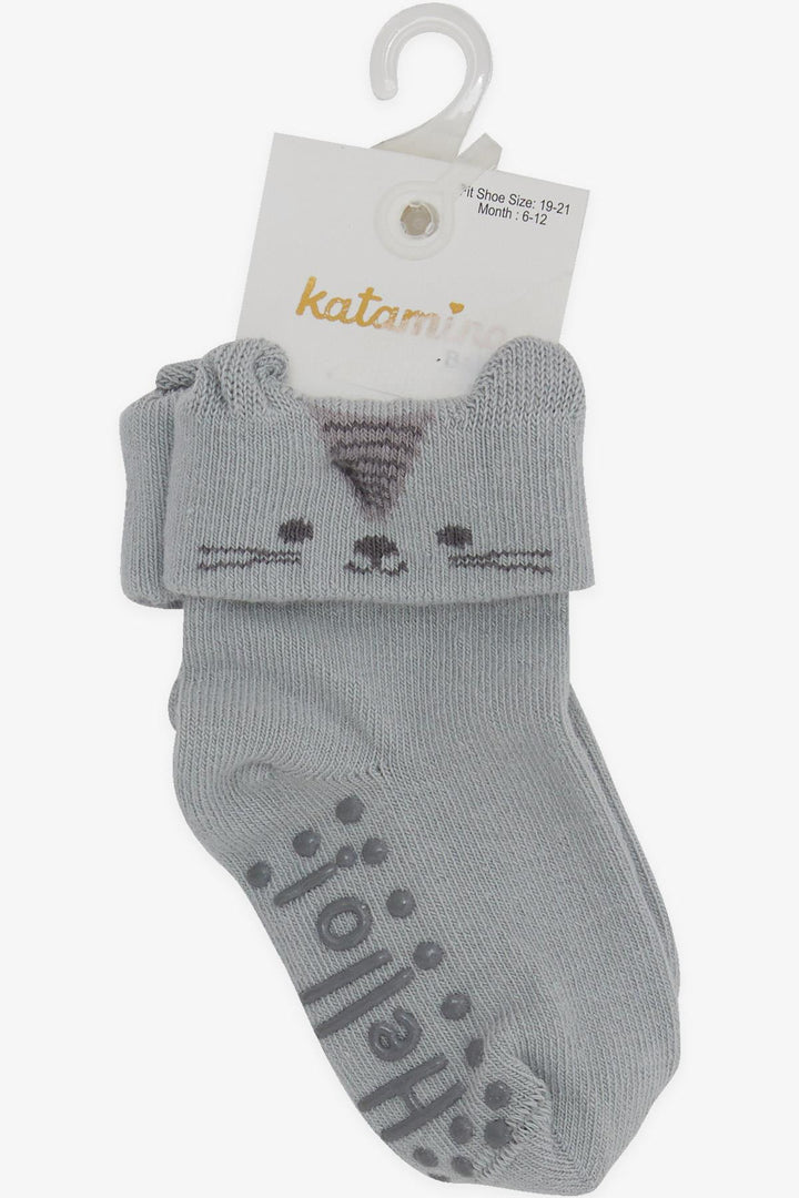 BRE Katamino Baby Boy Socks with 3D ABS, 6 Months-2 Years, Ice Blue - Minatitlán