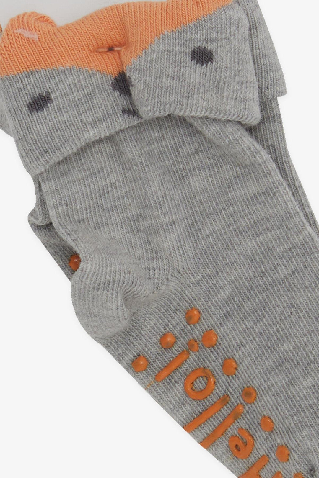 BRE Katamino Baby Boy Socks with 3D and Abs, 6 Months-2 Years, Gray - Auxerre