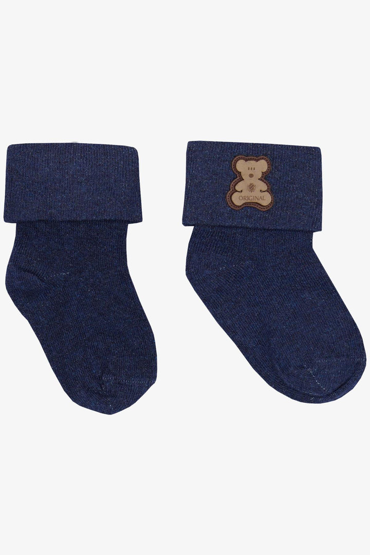 BRE Katamino Baby Boy Socks with Bear Design 08 Months, Dark Blue - Gjakovë